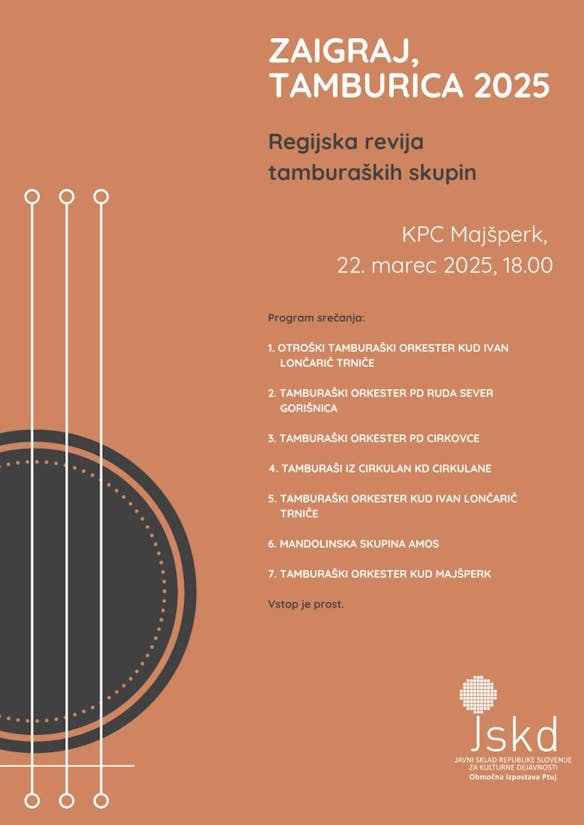 REGIJSKA REVIJA TAMBURAŠKIH IN MANDOLINSKIH SKUPIN